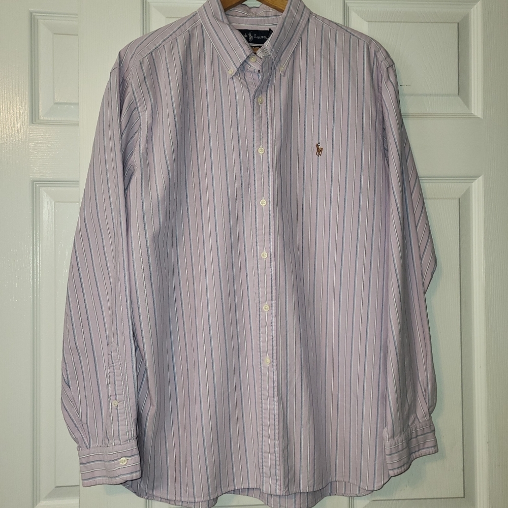 Ralph Lauren Classic Fit‎ Button Down Shirt Long Sleeve Men's Size X Large